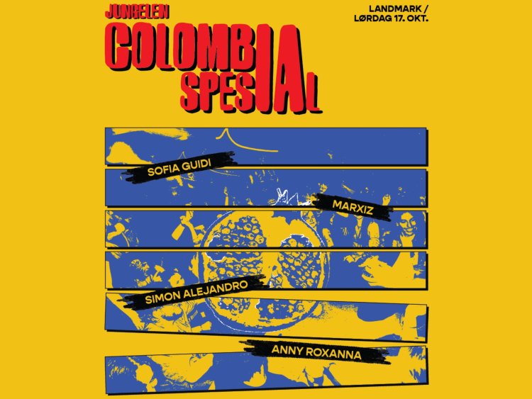 Jungelen Colombia Spesial – plakat med Sofia Guidi, Marxiz, Simon Alejandro og Anny Roxanna &copy;Plakat: Mui Diep