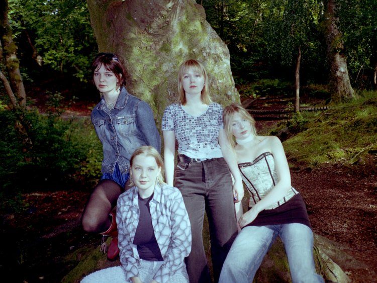 Vepsestikk fotografert ved et tre i skogen