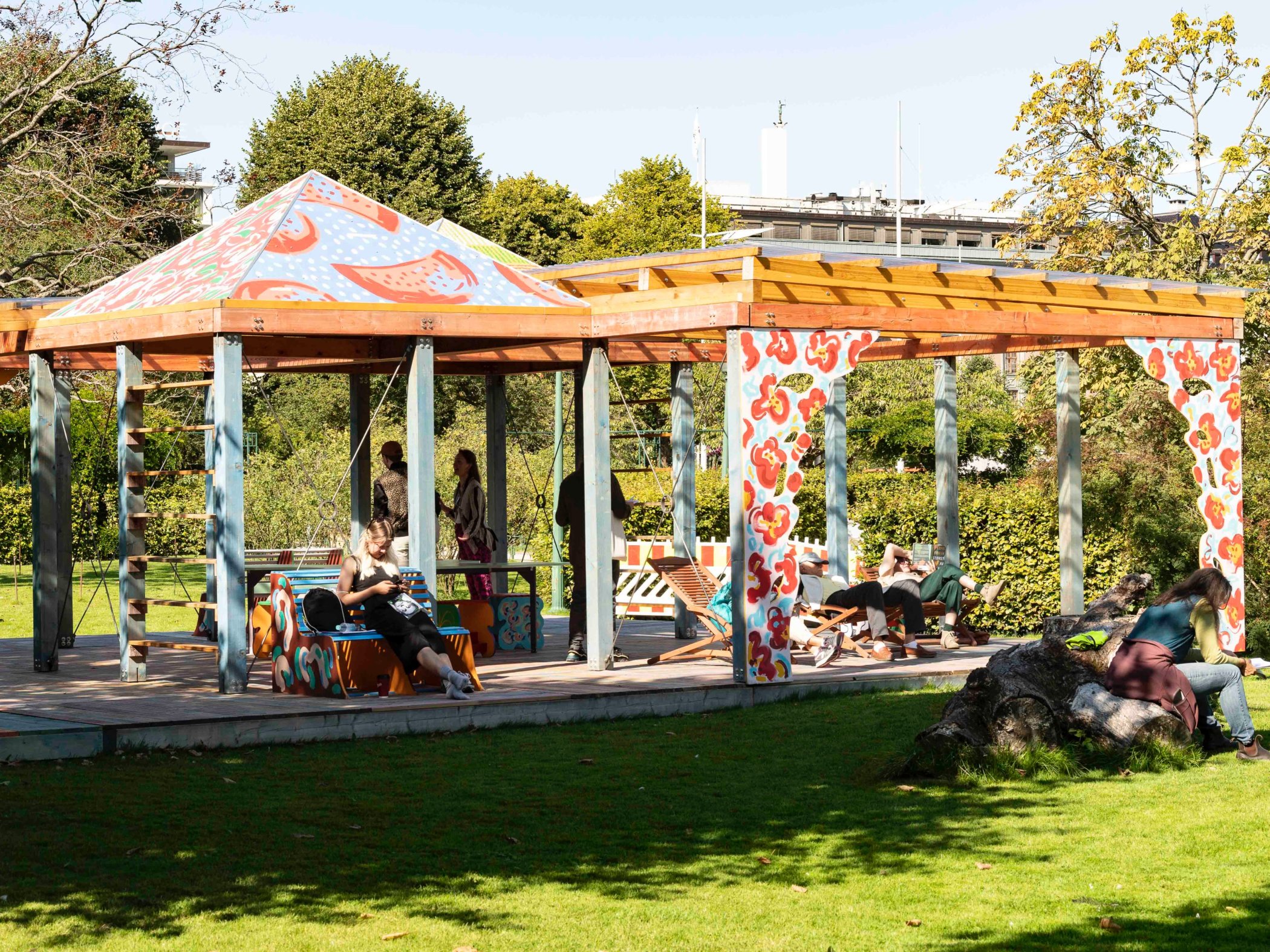 Installation view Sol Calero Pavillion. Bergen Kunsthall 2021. Photo: Thor Brødreskift &copy;Bergen Kunsthall